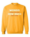 Words Cannot Express How Much I Don't Care Funny Humor DT Crewneck Sweatshirt