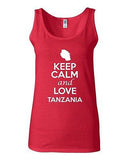 Junior Keep Calm And Love Tanzania Country Nation Patriotic Sleeveless Tank Top