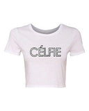 Crop Top Ladies Celfie Selfie Social Media Pic Camera Funny Humor DT T-Shirt Tee