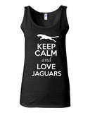 Junior Keep Calm And Love Jaguars Cat Forest Animal Lover Sleeveless Tank Tops