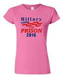 Junior Hillary For Prison 2016 President Election Anti Politics DT T-Shirt Tee
