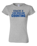 Junior Coach K 1000 1K Wins And Counting Basketball Sports Fan Wear T-Shirt Tee
