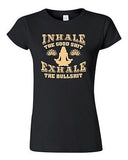 Junior Inhale The Good Sh*t Exhale The Bullsh*t Yoga Hatha Funny DT T-Shirt Tee