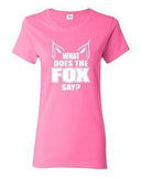 Ladies What Does the Fox Say Sound Music Song Party Swag Retro Cool T-Shirt Tee
