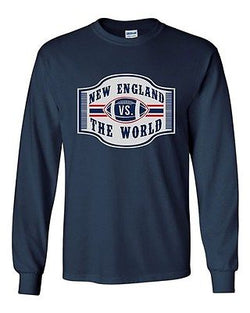 Long Sleeve Adult T-Shirt New England VS The World Champions Football Sports DT