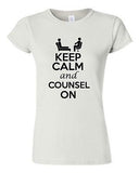 Junior Keep Calm and Counsel On Novelty Therapy Psychology Graphic T-Shirt Tee