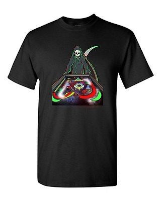 Pinball Death Game Reaper Scythe Tanya Ramsey Artworks Art DT Adult T-Shirts Tee