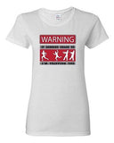 Ladies Warning If Zombies Chase Us Tripping You TV Funny Parody DT T-Shirt Tee