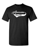 Awesome Since 1971 With Tail Age Happy Birthday Gift Funny DT Adult T-Shirt Tee