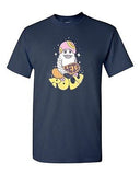 Lets Roll Yeti Skate Snow Board BeanePod Artworks Art Funny DT Adult T-Shirt Tee