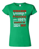 Junior Weekend Forecast Fishing With 100% Chance Beer Sex Funny DT T-Shirt Tee