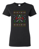 Ladies Firefighter Hero Ugly Christmas Sweater Fire Firemen Funny DT T-Shirt Tee