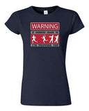 Junior Warning If Zombies Chase Us Tripping You Walking Dead TV DT T-Shirt Tee