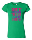 Junior Squats? I Thought You Said Let's Do Shots Gym Drinks Funny DT T-Shirt Tee