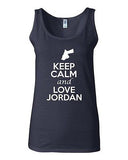 Junior Keep Calm And Love Jordan Country Patriotic Sleeveless Tank Top