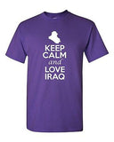 Keep Calm And Love Iraq Country Nation Patriotic Novelty Adult T-Shirt Tee