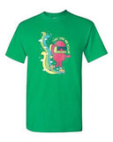 Rollin Mustache Skateboard Radio BeanePod Artwork Art Funny DT Adult T-Shirt Tee