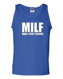 Man I Love Fishing Fun Humor Novelty Statement Graphics Adult Tank Top