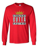 Long Sleeve Adult T-Shirt Straight Outta Kauffman Crown Baseball Sports Team DT