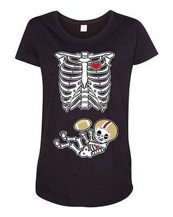 Baby Skeleton San Francisco Football Maternity DT T-Shirt Tee