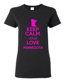 Ladies Keep Calm And Love Minnesota Country People Nation Patriotic T-Shirt Tee