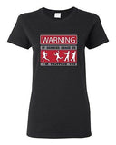 Ladies Warning If Zombies Chase Us Tripping You TV Funny Parody DT T-Shirt Tee