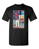 UK Icon Bridge London Flag Tanya Ramsey Artworks Art DT Adult T-Shirts Tee