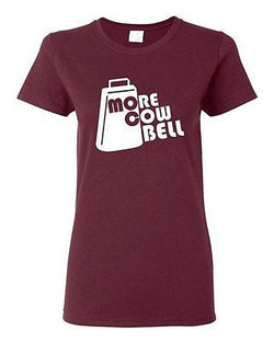 Ladies More Cowbell Music TV Show Band Host Parody Funny Humor T-Shirt Tee