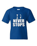 K Never Stops Champions North Carolina Basketball Youth Kids T-Shirt Tee