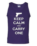 Keep Calm And Carry One Novelty Statement Graphics Adult Tank Top