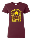 Ladies Training To Go Super Saiyan Gym Workout Anime Funny Parody DT T-Shirt Tee