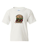 Too Cute To Eat Bacon Cheeseburger Sandwich Novelty DT Youth Kids T-Shirt Tee