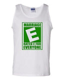 Rated E Marriage Is For Everyone Novelty Statement Graphics Adult Tank Top