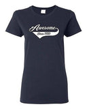 Ladies Awesome Since 1980 With Tail Happy Birthday Gift Funny DT T-Shirt Tee