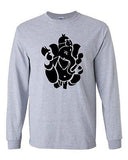 Long Sleeve Adult T-Shirt Jai Ganesh OM Aum Hindu Ganesha Religion Goddess God