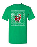 Dabbing Santa Dab Ugly Christmas Football Ball Sports Funny DT Adult T-Shirt Tee