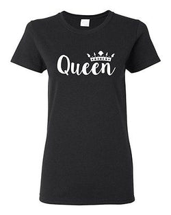 Ladies Queen Crown Couple Love Matching Relationship GF Funny DT T-Shirt Tee