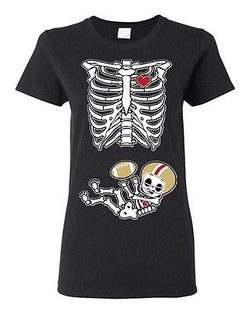 Baby Skeleton San Francisco Football Ladies DT T-Shirt Tee