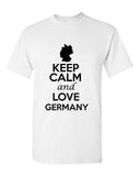 Keep Calm And Love Germany Country Novelty Statement Graphic Adult T-Shirt Tee