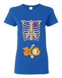 Ladies Skeleton Baby Pumpkin Lantern Horror Heart Halloween Funny DT T-Shirt Tee