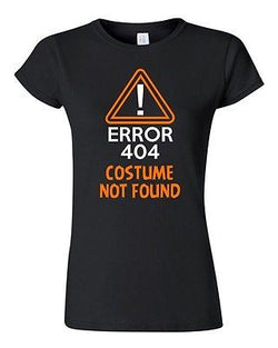 Junior Costume Error 404 Not Found Halloween Orange Funny Humor DT T-Shirt Tee