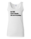 Junior Dear Math I'm Not A Therapist Solve Your Own Problems Novelty Tank Top