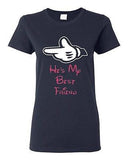 Ladies He's My Bestfriend Best Friend Buddy Friendship Funny T-Shirt Tee