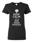 Ladies Keep Calm And Eat Your Veggies Vegetarian Vegetables Food T-Shirt Tee