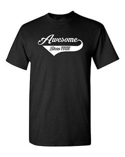 Awesome Since 1982 With Tail Age Happy Birthday Gift Funny DT Adult T-Shirt Tee