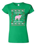 Junior Merry Pigmas Pig Pet Ugly Christmas Hat Gift Funny Humor DT T-Shirt Tee