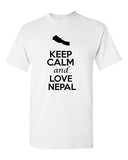Keep Calm And Love Nepal Country Nation Patriotic Novelty Adult T-Shirt Tee