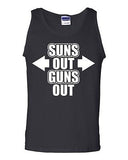 Adult Suns Out Guns Out Gym Workout Exercise Train Cross Fitness Tank Top Tee