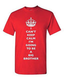 I Can't Keep Calm I'm Going To Be A Big Brother Bro Family DT Adult T-Shirt Tee