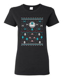 Ladies Star Ship Ugly Christmas Comic Space TV Movie Parody Funny DT T-Shirt Tee